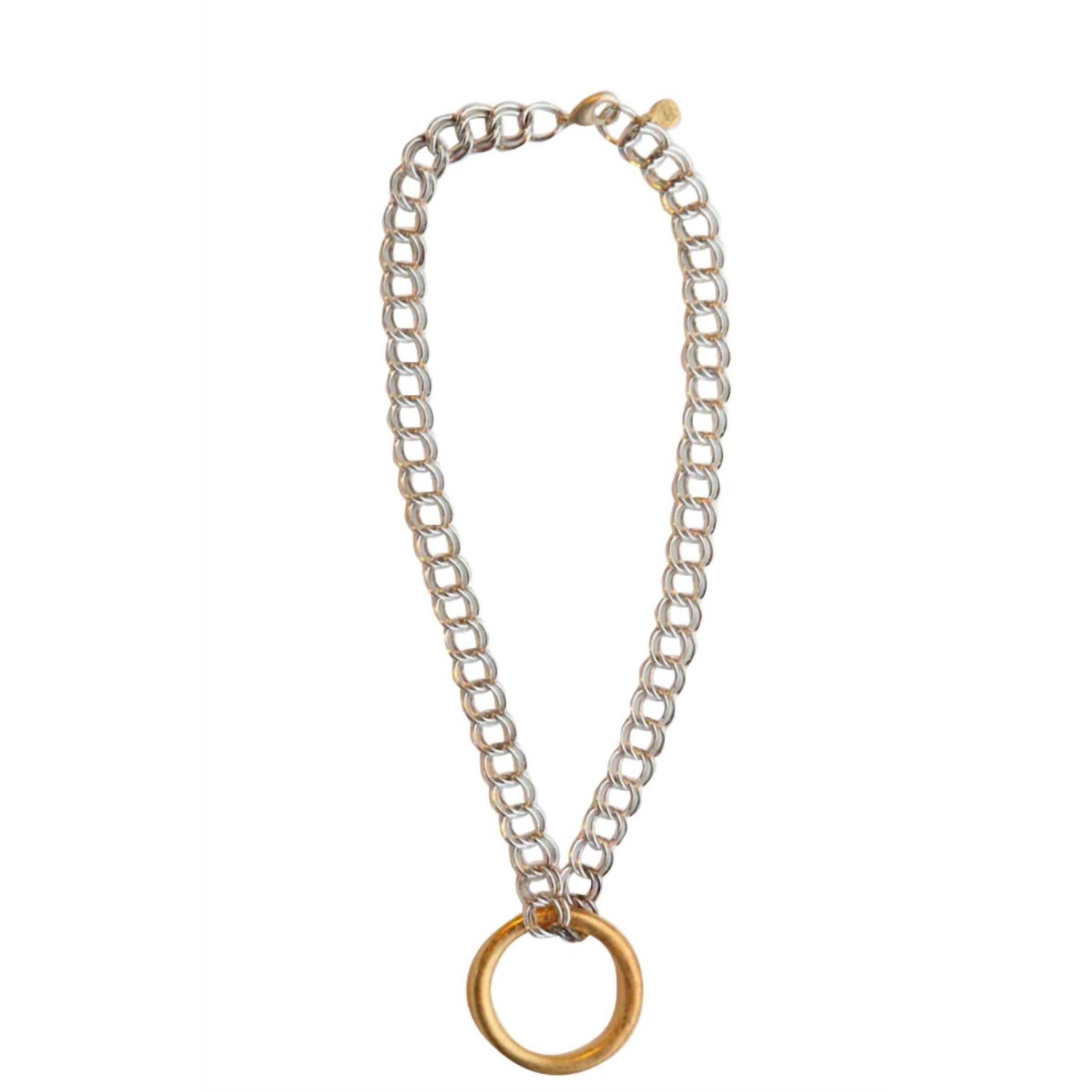 New Catherine Page Women's Noland Hoop Pendant In Gold Dipped Bronze